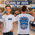 Personalised Class Of 2026 T Shirt, School Leavers Custom Name Tee