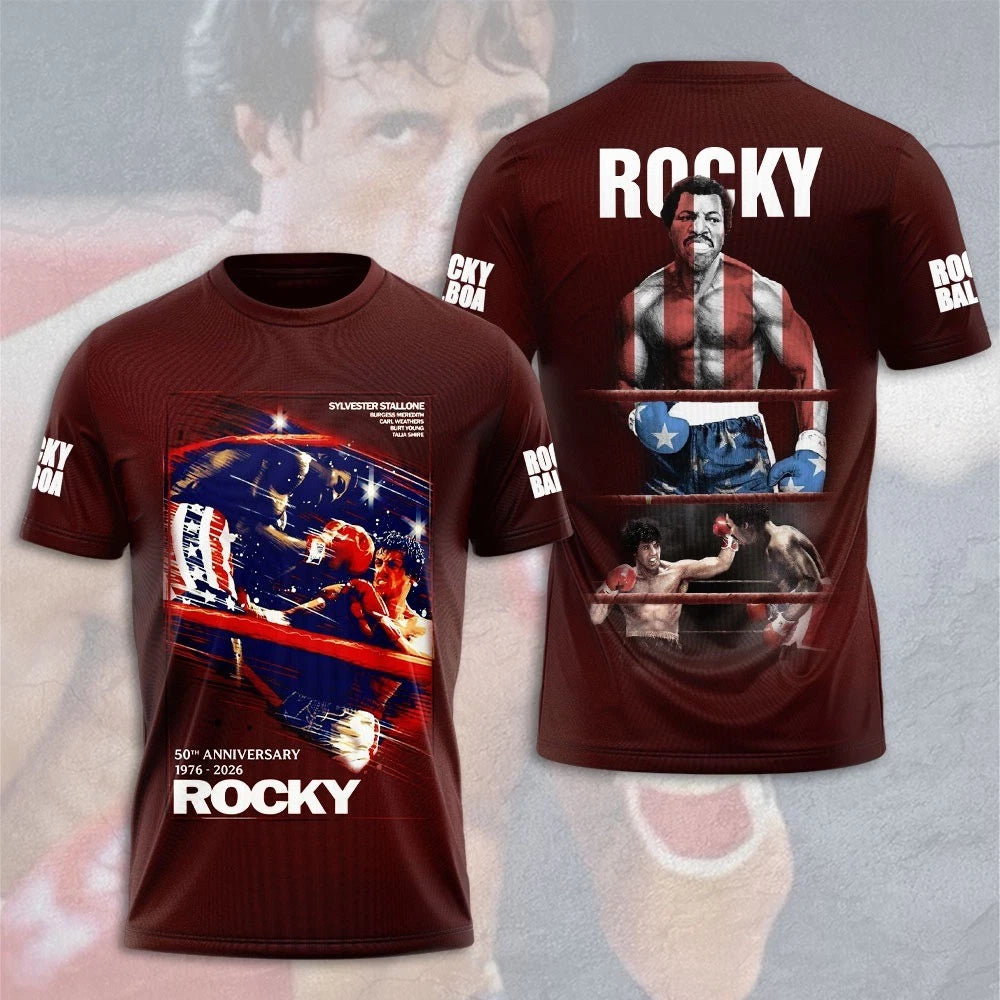 Rocky Balboa 50th Anniversary 3D Apparel Unisex Shirt AOP S-5XL Style21