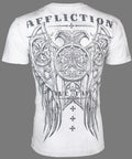 AFFLICTION White ROYALE Short Sleeve Slim Fit Y2K T-shirt MMA Elite NWT