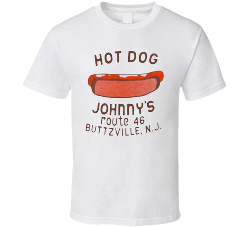 80s 90s Hot Dog Johnny's Buttzville New Jersey T Shirt