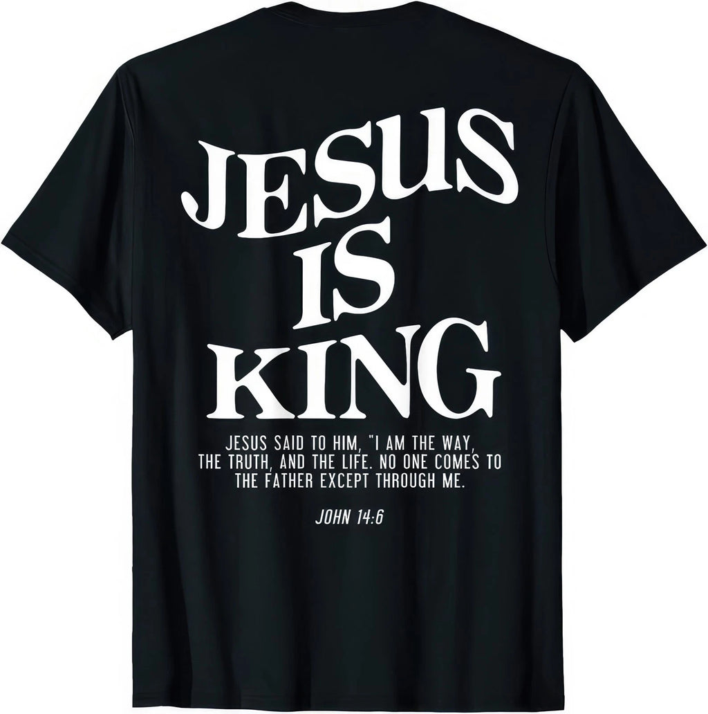 Jesus Is King John 14:6 Christian Faith Religious Bible Verse T Shirt
