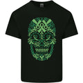 Mental Health Awareness Skull Green Ribbon Mens Light Cotton T-Shirt