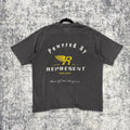 Represent T Shirt Mens XL Washed Black Powered By Represent Graphic Streetwear
