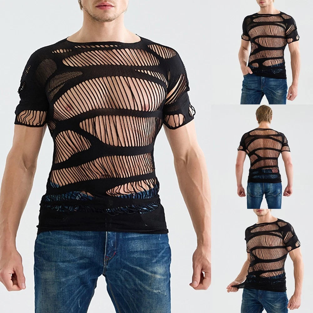 Stylish Design Men Mesh Tops Brand New Condition Comfortable Fit For Nightwear
