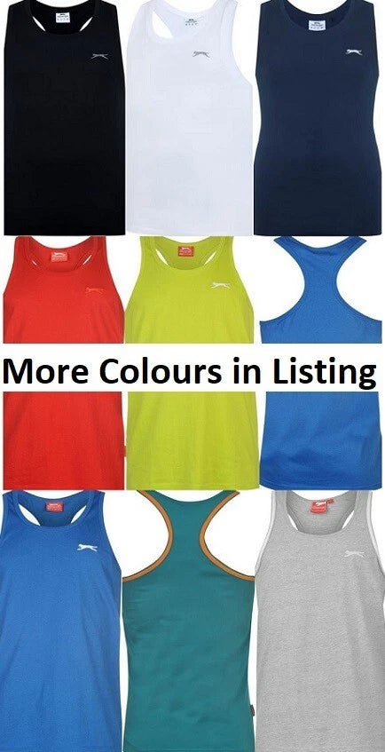 Slazenger Muscle Back Vest Size S M L XL 2XL 3XL 4XL NEW  T-Shirt Mens