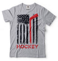 Hockey T-shirt USA Flag American Hockey Tee Shirt Birthday Gift Shirt