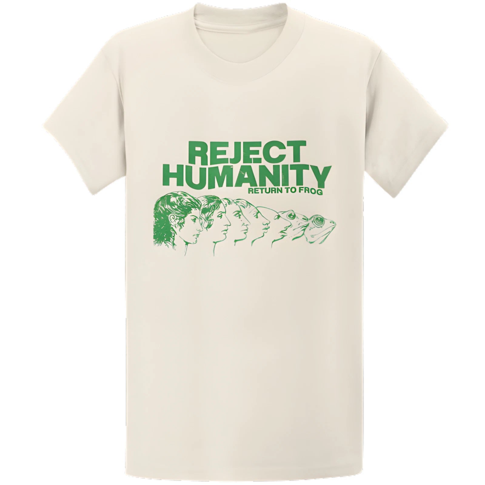 Gildan 5000 Reject Humanity Become Frog T-Shirt - Funny Weirdcore Meme Gift Tee