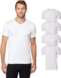 32 Degrees Mens 4 Pack Cool V-Neck T-Shirt | Anti-Odor | Quick Drying | 4-Way St