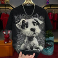 New Men Luxury Diamond Dog Rhinestones Fashion T-Shirt High Quality 6 Colors