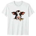 Cute Peeking Cow T-Shirt Cow Animals Birthday Gift For Him And Her