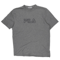 FILA Men's Gray Crew Neck Short Sleeve Cotton T-Shirt Size Large