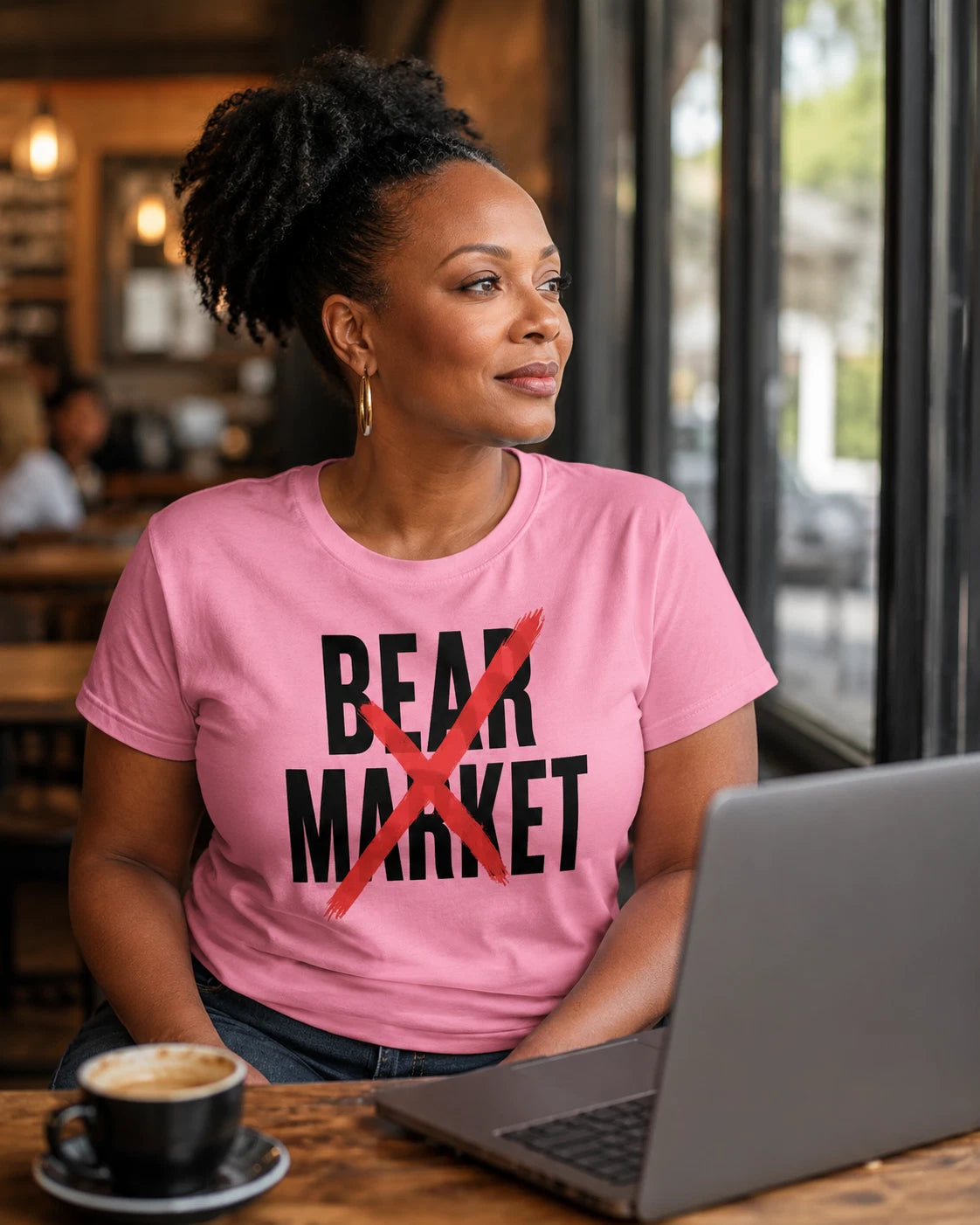 Bear Market with Red X Tee | Stock Market Humor Collectible for Traders