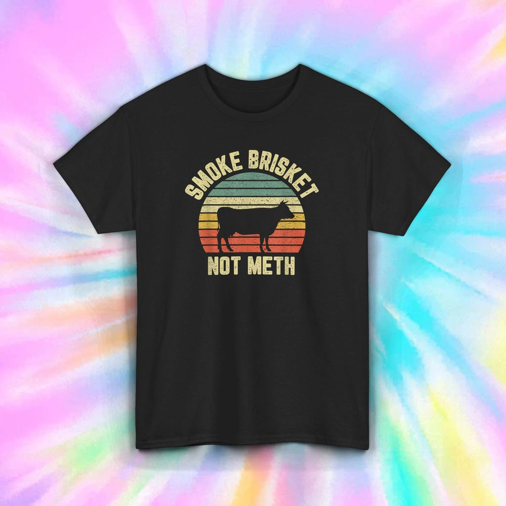 Smoke Brisket Not Meth T-Shirt Funny BBQ Smoker Grill Gift S-5XL