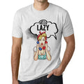 Men's Graphic T-Shirt V Neck Hello Lazy Eco-Friendly Limited Edition