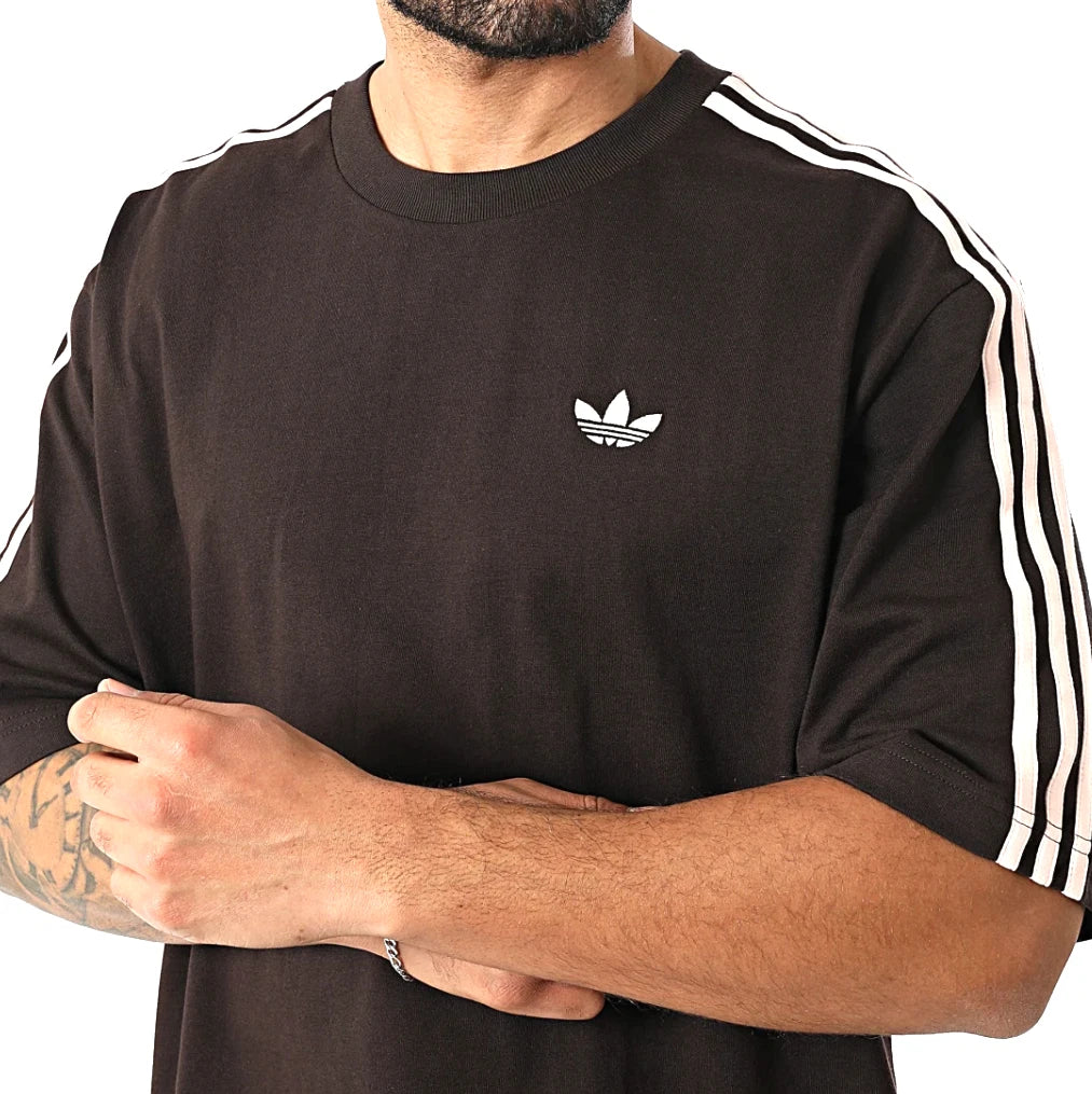 NEW MENS ADIDAS ORIGINALS 3 STRIPES OVERSIZE TEE SHIRT ~SIZE LARGE  #KE290