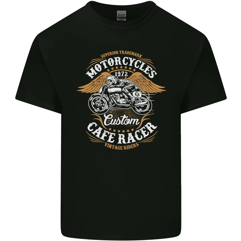 Biker Custom Cafe Racer Motorcycle Mens Light Cotton T-Shirt