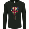 Union Jack Skull Gym St Georges Day Mens Long Sleeve T-Shirt