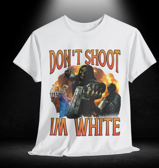 Funny Ironic Racist Tee Shirt, Unisex Heavy Cotton Tshirt, Sarcastic Humor Top