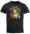 Mens T-Shirt Merry Christmas Santa Claus Print XMAS Print Shirt Outfit