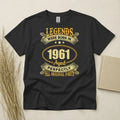 65th Birthday TShirt Born In 1961 65 Years Old Gifts Legends Born T Shirt Aged
