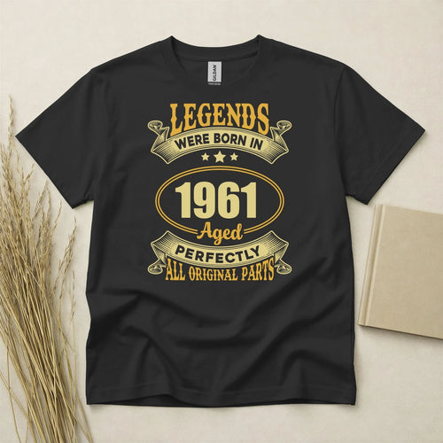 65th Birthday TShirt Born In 1961 65 Years Old Gifts Legends Born T Shirt Aged