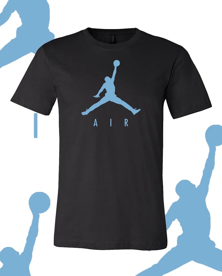 Men's Basketball AIR Baby Blue MJ Sports T-Shirt  Tee Fast Ship!!