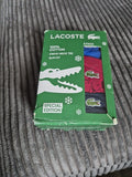 LACOSTE Mens Large  3-Pack Crew Slim Fit  T-Shirt ! Special Edition! New! Cotton
