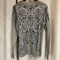 Raw State Premium Thermal Shirt Men’s Large Gray Redemption Cross Big Logo Y2K