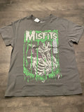 Misfits - Death Comes RIpping Vtg-Stlye T-Shirt - Men's Punk Rock Shirt Gray
