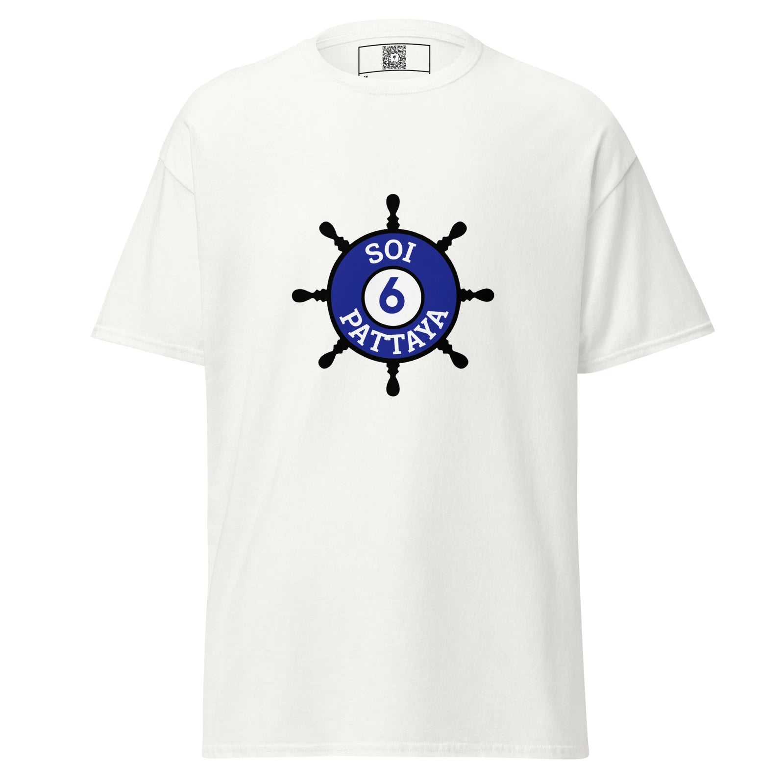 Soi 6 Pattaya Designer T-Shirt – Iconic Street Style, White, Casual & Trendy