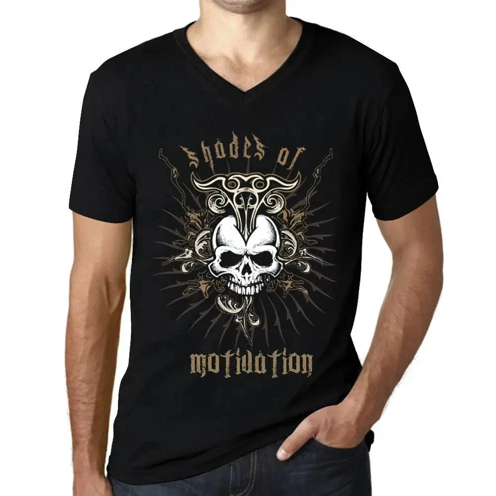 Men's Graphic T-Shirt V Neck Shades Of Motivation Eco-Friendly Limited Edition