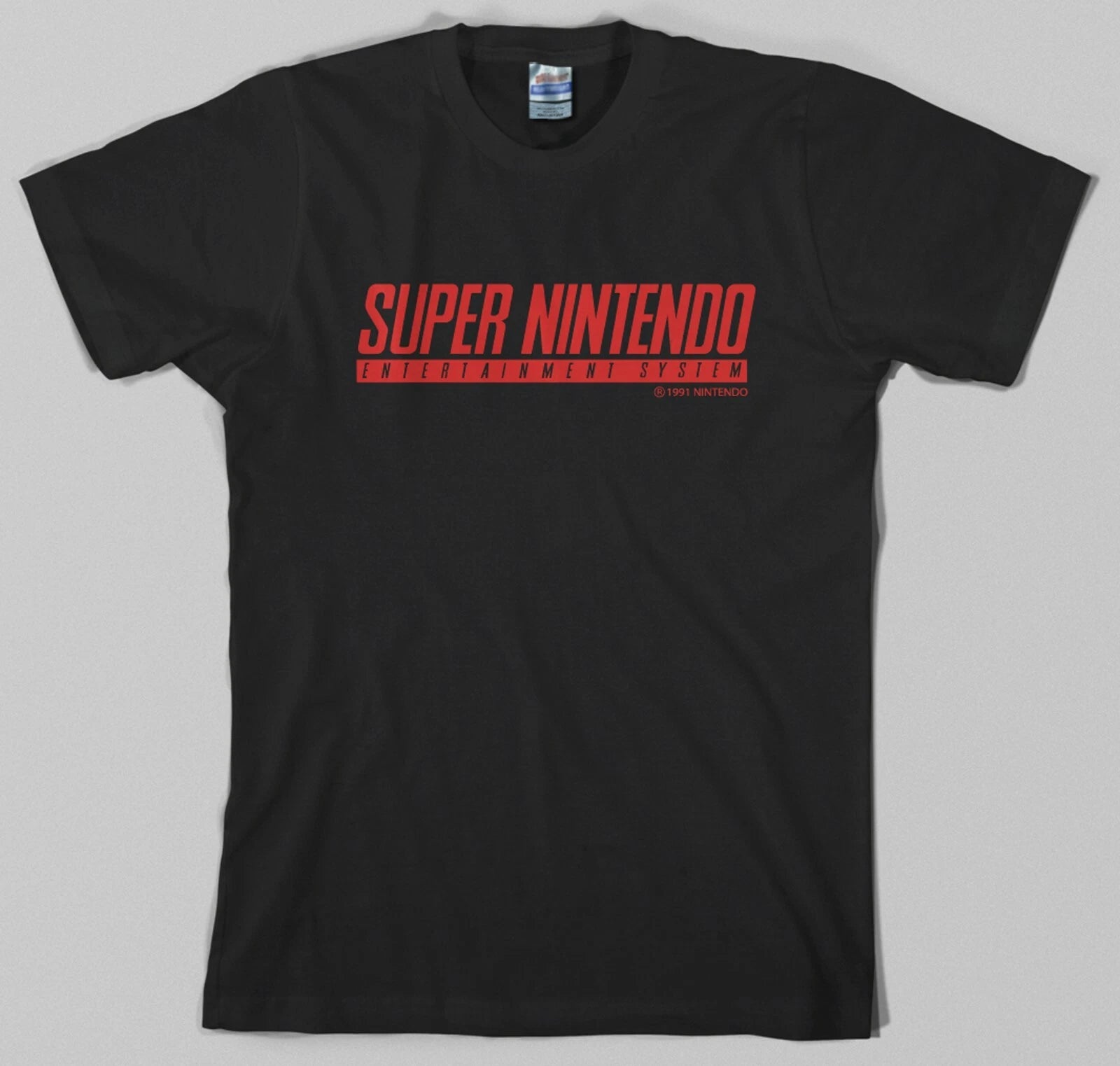Super Nintendo, SNES T Shirt logo 16 bit videogame retro mario zelda console new