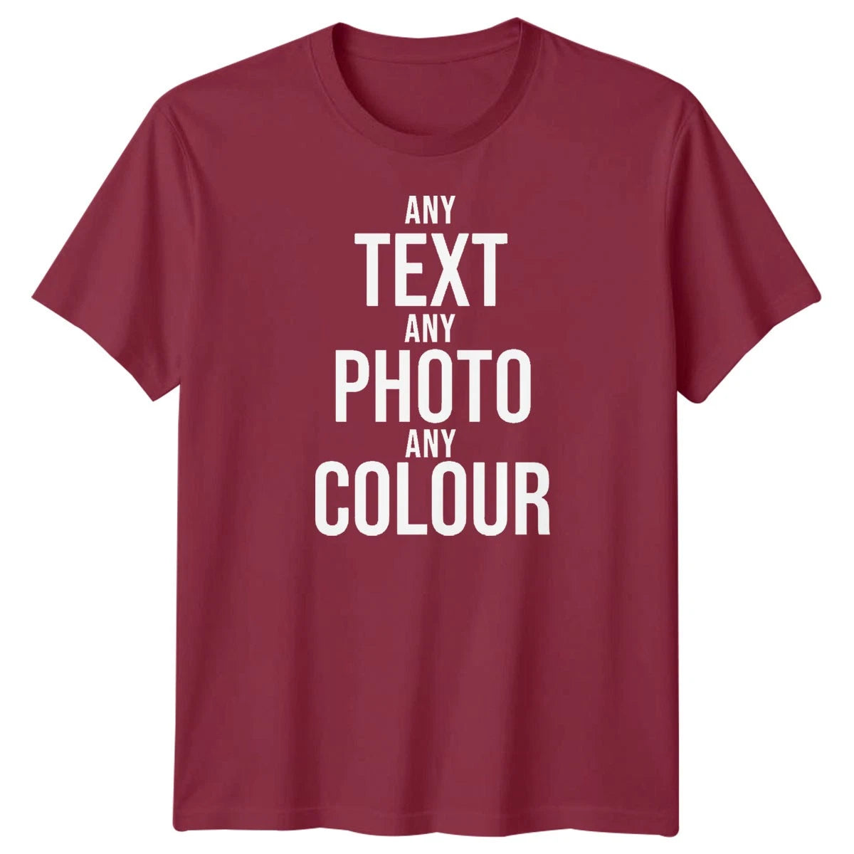 Personalised T-Shirt Custom Photo Logo TexT-Shirt Printed Stag Do Hen Party Tee