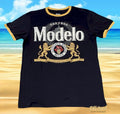 New Modelo Beer Ringer  Logo Men's Vintage T-Shirt