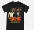 New AC DC Highway To Hell Men T-shirt Black Cotton Tee S-5XL