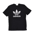 Adidas Men's Black Crew Neck Short Sleeve Cotton T-Shirt Size S