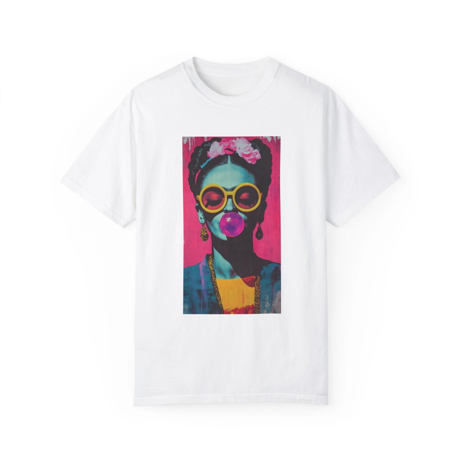 Frida Popart Retro Shirt, Unisex T-shirt, Frida Kahlo Tee, Colorful Graphic Tee