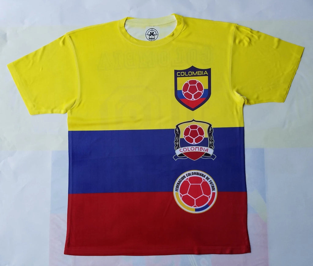 Colombia Soccer logo dry fit T shirt futbol world cup