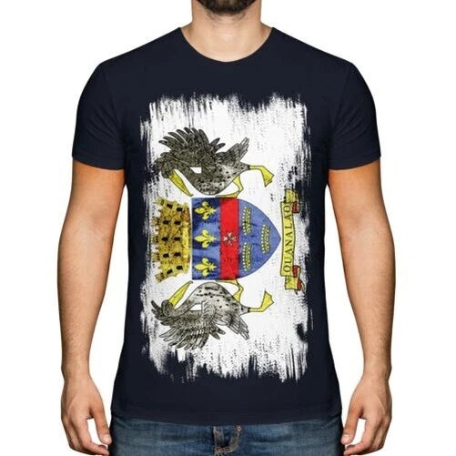 Heiliger Barthelemy Grunge Flagge Herren T-Shirt Saint-Barthélemy Geschenk