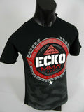 Mens Black T-Shirt MMA Ecko UNLTD Fighter Division with Back Prints! Slim Fit