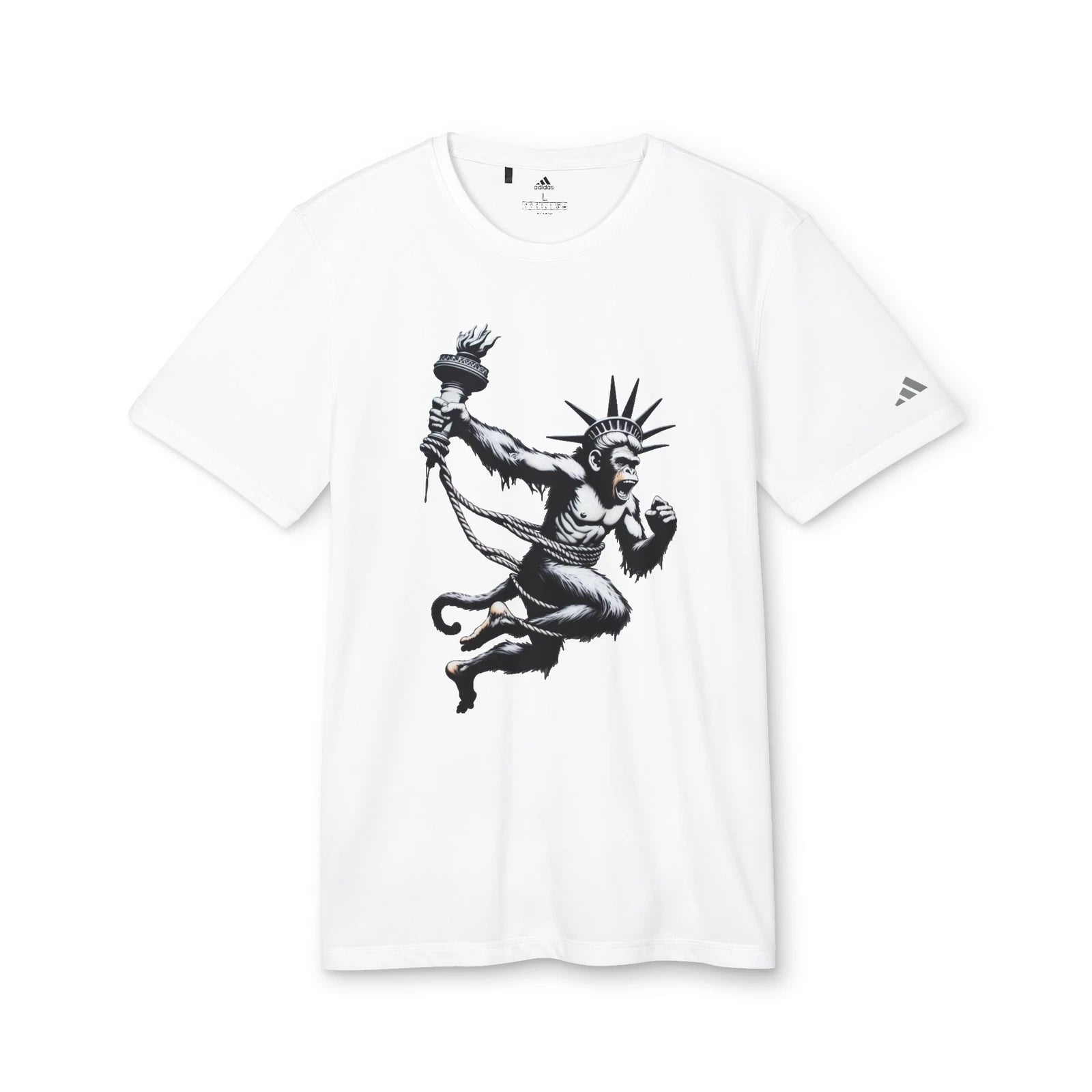 adidas Unisex Sport T-shirt monkeys stole the democracy original grafitti art