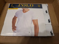Polo Ralph Lauren Classic Fit White V-Neck Undershirt T-Shirts 3 Pack Small