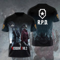 Resident Evil T-Shirt 3D Printed Graphic Print Unisex Tees Video Game Polyester