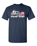 Trump Train All the Aboard Donald Trump American Flag Men's Tee Shirts 1548