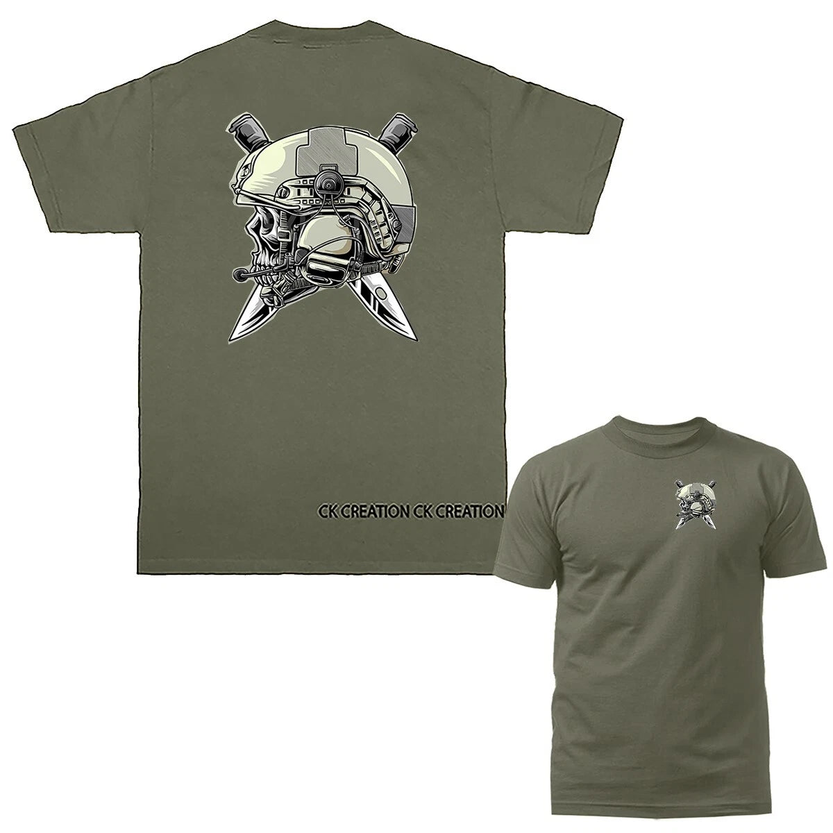 Special Ops Helmet Military Army Marines Tactical Weapon T-shirt
