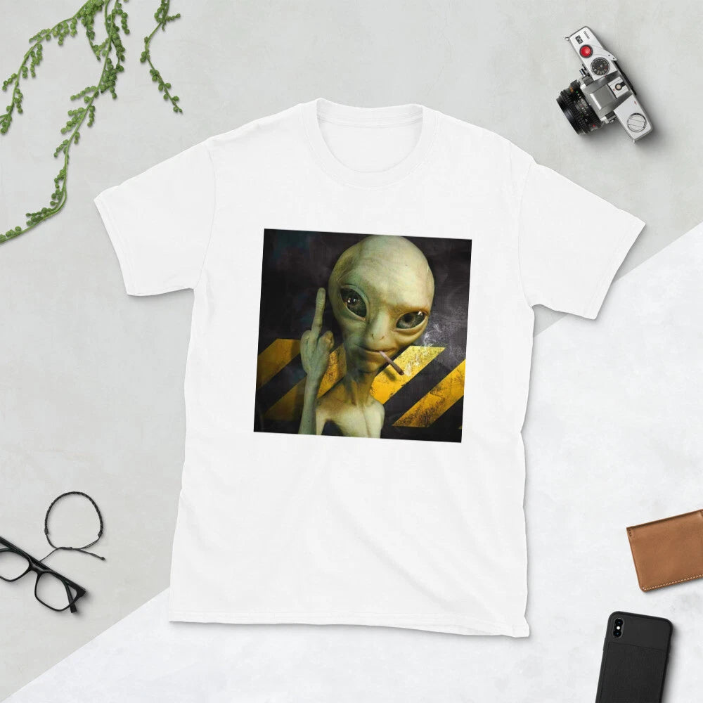 ALIEN EXTRATERRESTRIAL LIFE FINGER COOL GRAPHIC Short-Sleeve Unisex T-Shirt