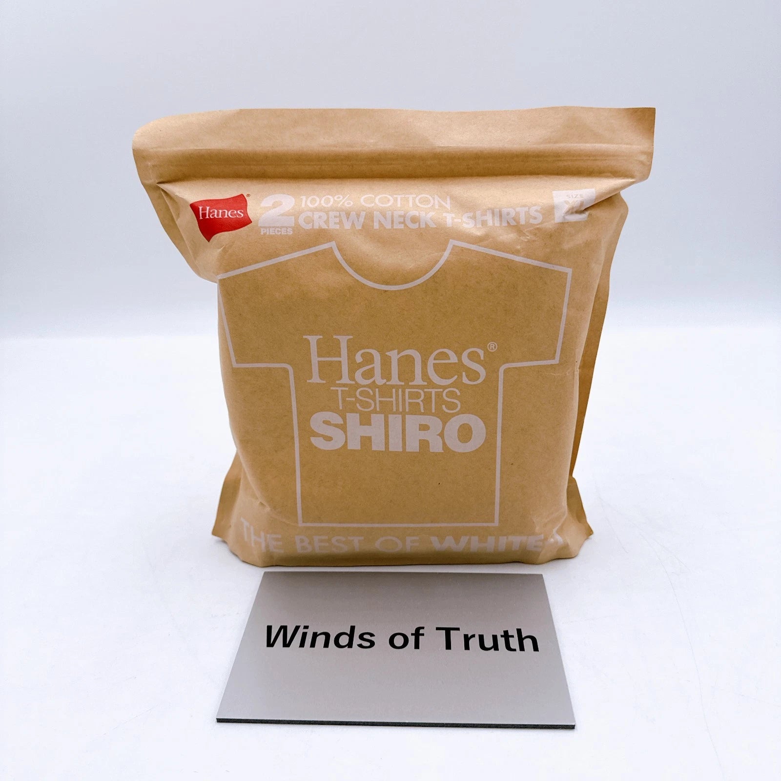Hanes T-Shirts SHIRO WHITE 2-Pack UNISEX S–XL 7.0oz Cotton Crew Neck  HM1-Z701