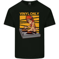 DJ Decks Vinyl Only Funny DJing Turntable Mens Cotton T-Shirt Tee Top