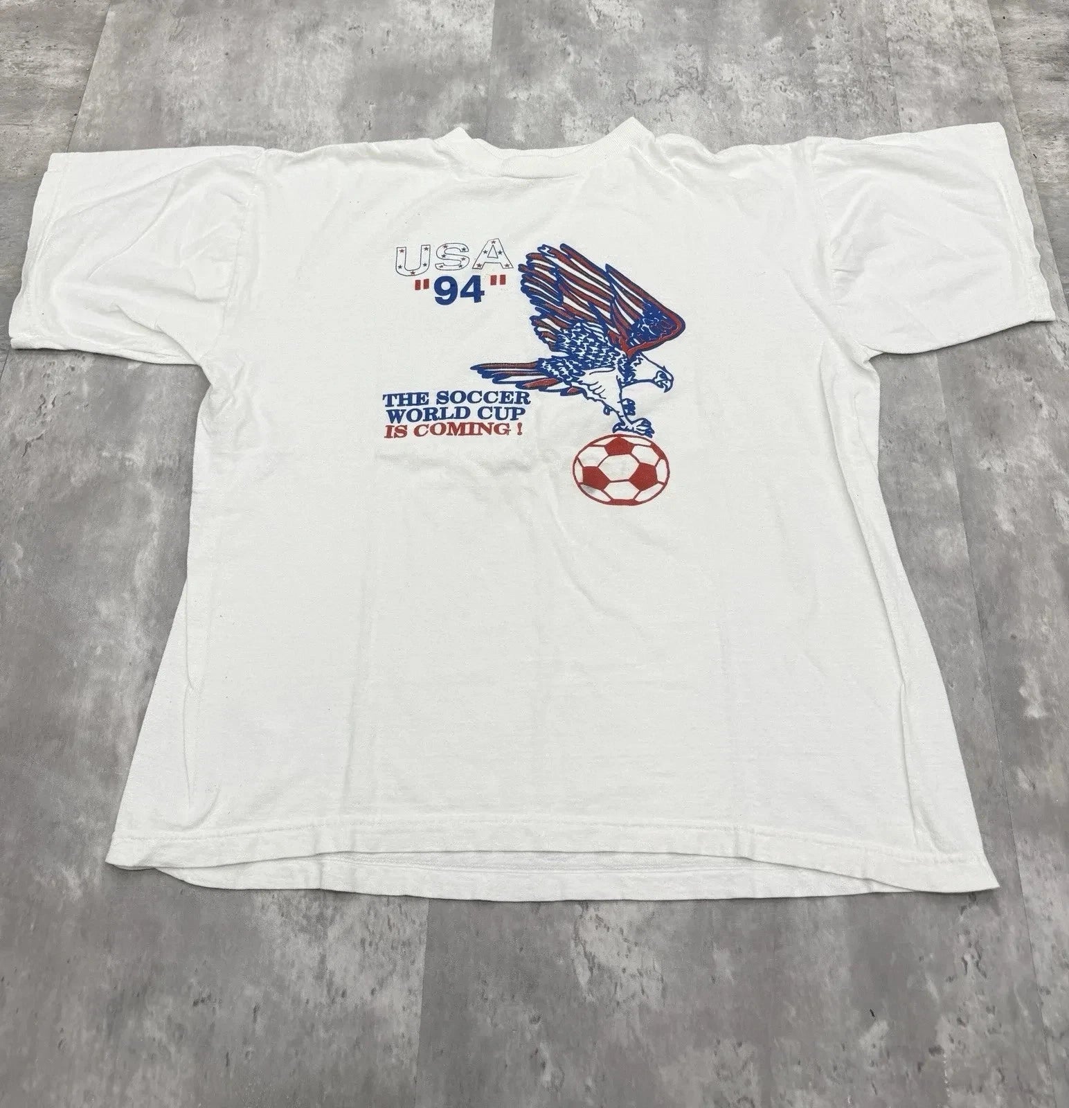 Vintage USA 1994 Soccer World Cup Unisex T-Shirt Eagle Graphic Full Size