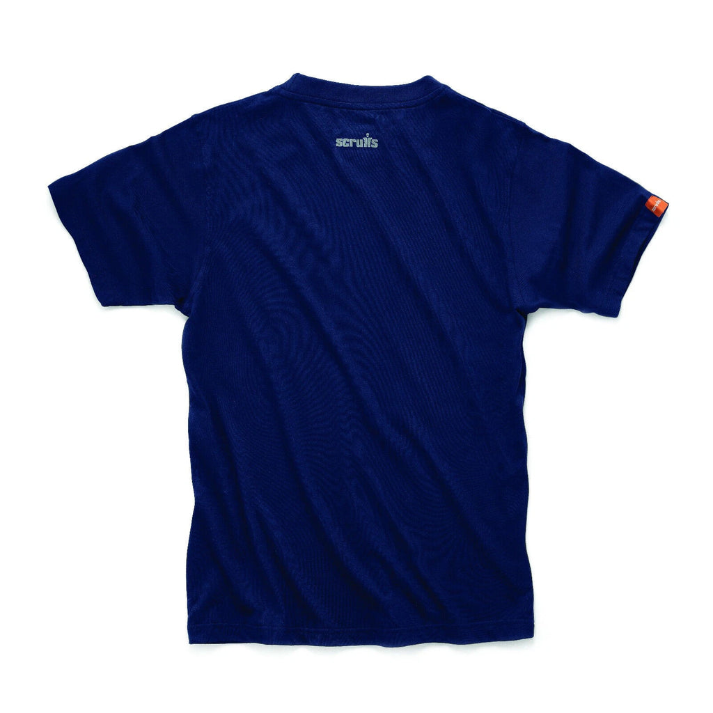 Scruffs Eco Worker Mens Navy Classic Short Sleeve Professional T-Shirt